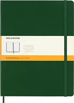 Moleskine Classic Collection Liniertes Notizbuch Hardcover Myrte grün 19x25cm 
