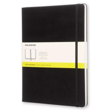 Moleskine Classic Collection Blanko Notizbuch Hardcover Schwarz 19x25cm 