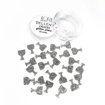 SUPERANGEBOT **40%** Shaker Filler Chalices Glitter Silber Kora Projekte