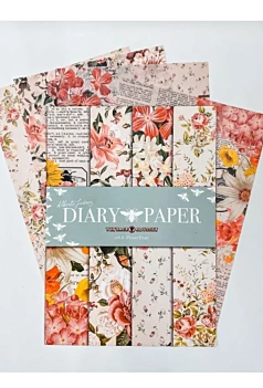 Set of 4 papers for decoupage Collector's Diary I Alberto Juarez A4