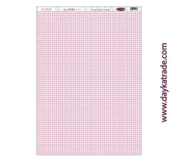 Tela DTXM-2014 Patrón Fondo Cuadros Rosa Dayka 33x70cm