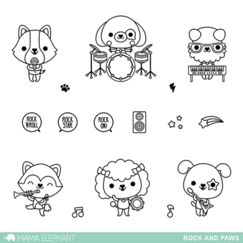 Set de sellos transparentes Page Huggers Mama Elephant