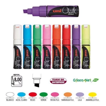 Rotulador Uni Chalk Marker Posca PWE8K
