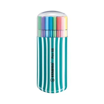 Etui de 20 marqueurs fibre Turquoise Stabilo Pen 68