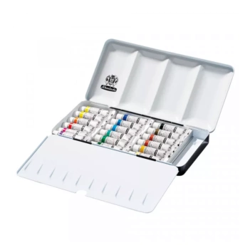 Schmincke Metallkasten 18 Aquarelltuben 5ml