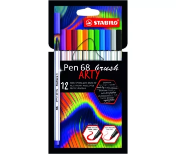 Lot de 12 feutres Pen 68 Brush Arty Stabilo
