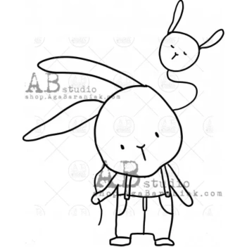 Sello de caucho Cute Bunny AB Studio