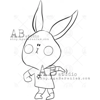Sello de caucho Happy Hare #01 AB Studio