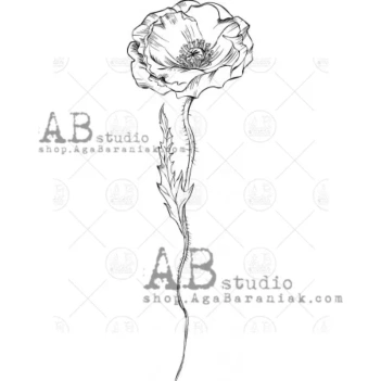 Sello de caucho Poppy #02 AB Studio