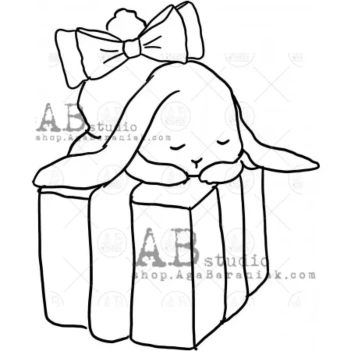 Sello de caucho Birthday Bunny AB Studio