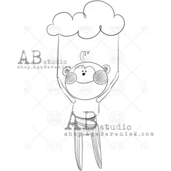 Sello de caucho Monkey #01 AB Studio