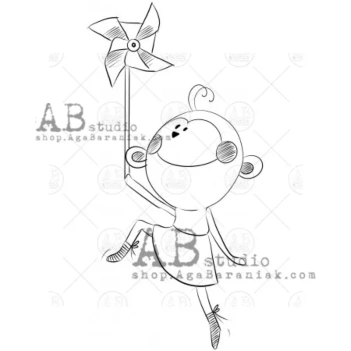 Sello de caucho Monkey AB Studio
