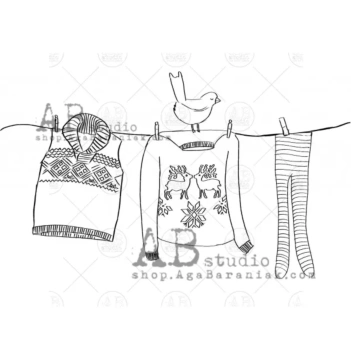 Sello de caucho Clothes AB Studio