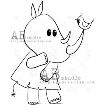 Sello de Caucho Rhinoceros AB Studio