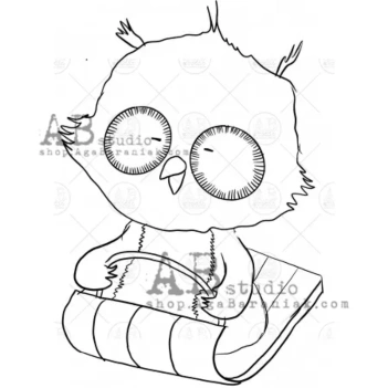 Sello de caucho Winter Owl #01 AB Studio