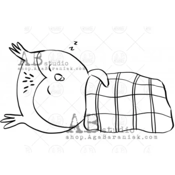 Sello de caucho Winter Owl AB Studio