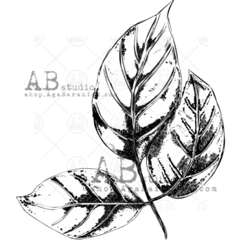 Sello de caucho Small Leaf #02 AB Studio
