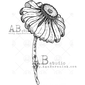 Sello de caucho Flor AB Studio