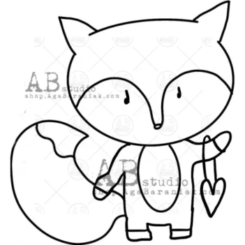 Sello de caucho Fox #02 AB Studio