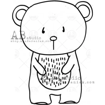 Sello de caucho Bear #01 AB Studio