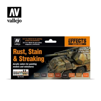 Rust, Stain & Streaking Vallejo Modeling Paint Kit

