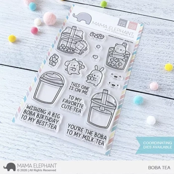 Set de Sellos Transparentes Boba Tea Mama Elephant