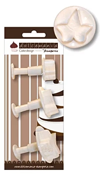 SUPER OFERTA **60%** Set 3 Moldes para Postres Hojas Stamperia