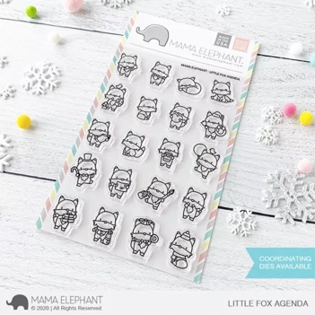 Set de sellos transparentes Little Fox Agenda Mama Elephant

