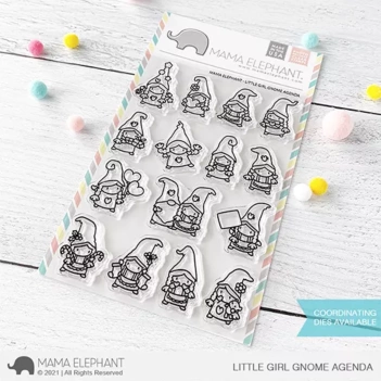 Set di timbri trasparenti Bambina Gnomo Agenda Mamma Elefante