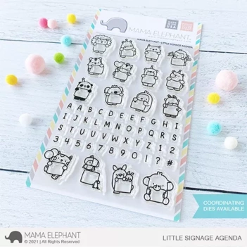 Set de Sellos Transparentes Little Signage Agenda Mama Elephant