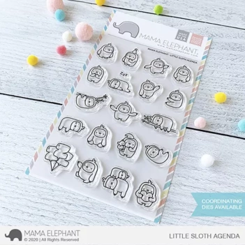 Set de Sellos Transparentes Little Sloth Agenda Mama Elephant