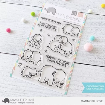 Set di timbri trasparenti per mammut Love Mama Elephant