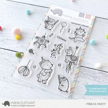 Set de sellos transparentes Piñata Party Mama Elephant