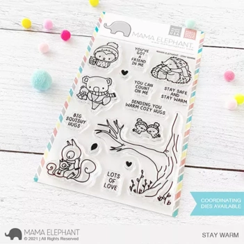 Set de Sellos Transparentes Stay Warm Mama Elephant