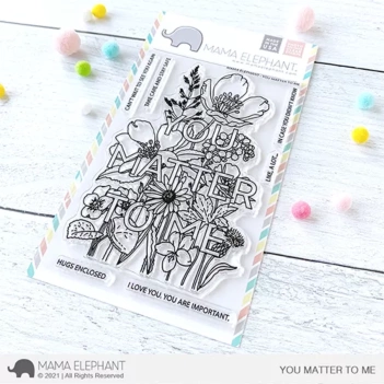 Stempelset "Mama Elephant Clear" Du bist mir wichtig