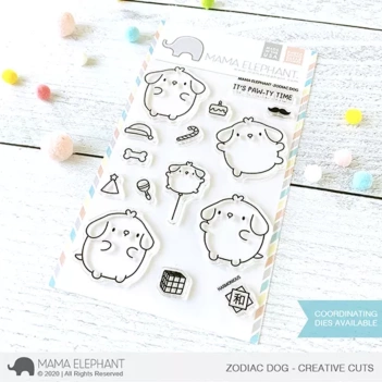 Set di timbri trasparenti Zodiac Dog Mama Elephant
