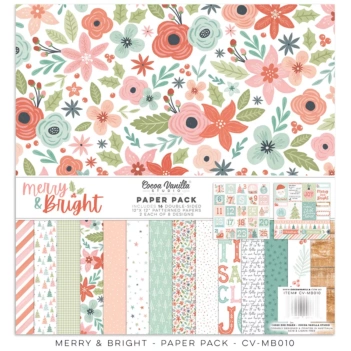 Kit De Scrapbooking Merry and Bright Cocoa Vanilla 30x30cm

