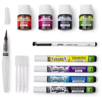 Pebeo Starterpakket Kalligrafie Aquarelinkt 