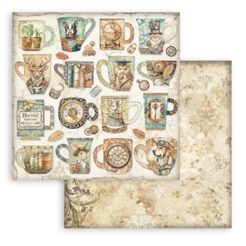 Papel 6 tarjetas Alterego Stamperia 30x30cm