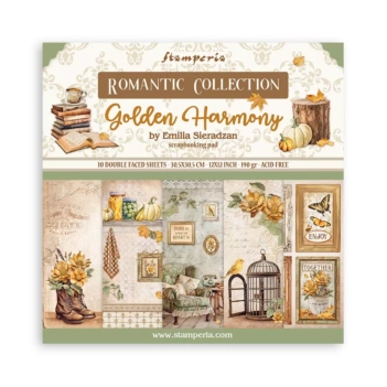 Set Paper Cut-outs Romantic Golden Harmony Stamperia