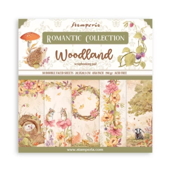 Set de scrapbooking Romantic Woodland Stamperia 20x20cm