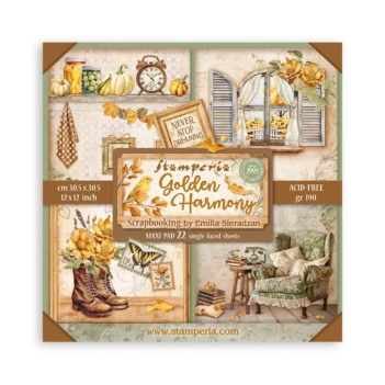 Stamperia Romantic Golden Harmony Maxi Scrapbookingset  30x30cm