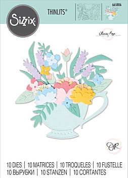 Snijmal Thinlits Tea Time voor Sizzix 665806