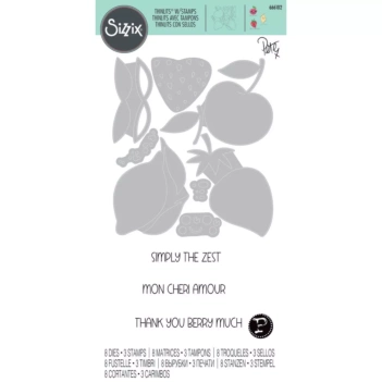 Zestaw Thinlits Die + Stemple Fruity Friends Sizzix 666102