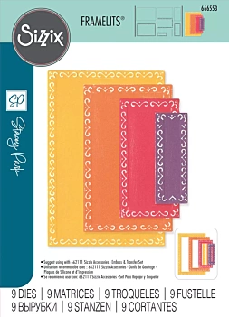 Troquel Framelits Belinda Stitched Hexagons Sizzix