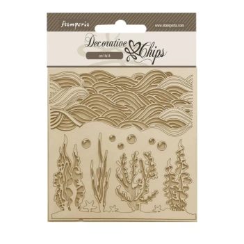 Die-cuts de chipboard Corais Songs Of The Sea Stamperia