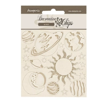 Die-cuts de chipboard Planeta Fortune Stamperia