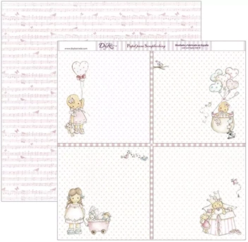 Dayka Baby mit Luftballons 12 x 12 Zoll Papier