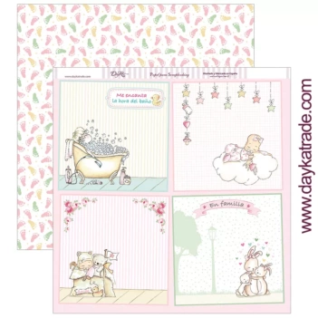Papier SCP-257 J'aime l'heure du bain Y por fin llegaste tú, mi niña Dayka 30x30cm 