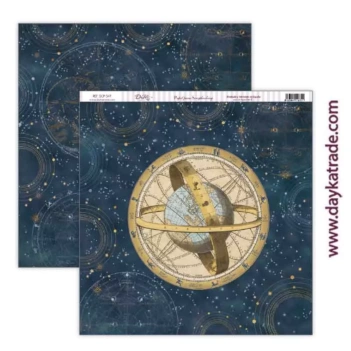 Papel SCP-547 Galáxia Escrito en las Estrellas Dayka 30x30cm